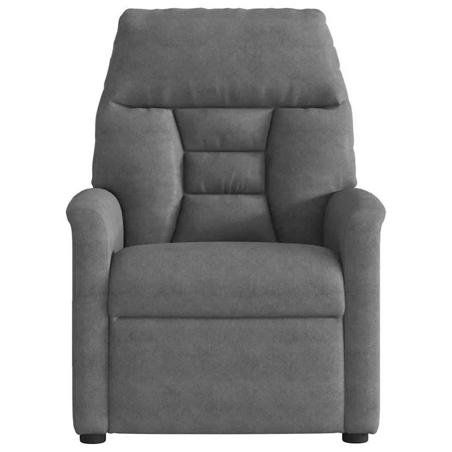 Fauteuil inclinable de massage gris foncé tissu microfibre - 3