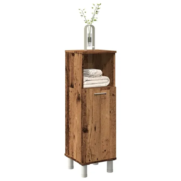Armoire de salle de bain vieux bois 30x30x95 cm bois ingénierie