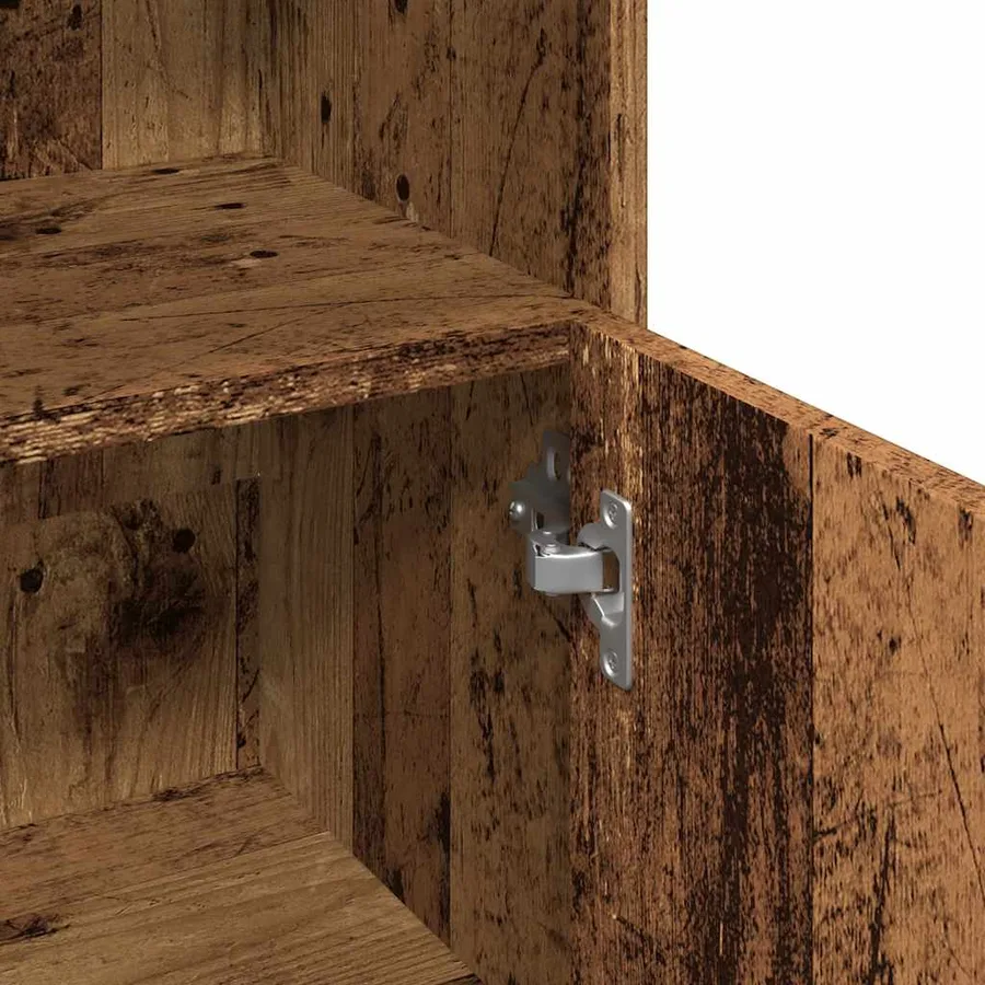 Armoire de salle de bain vieux bois 30x30x95 cm bois ingénierie - 9