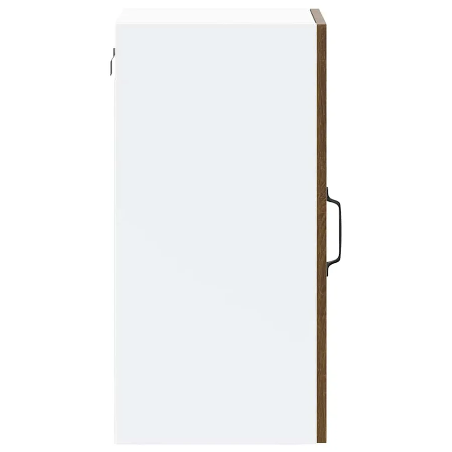 Armoire murale de cuisine et porte en verre Kalmar chêne marron - 7