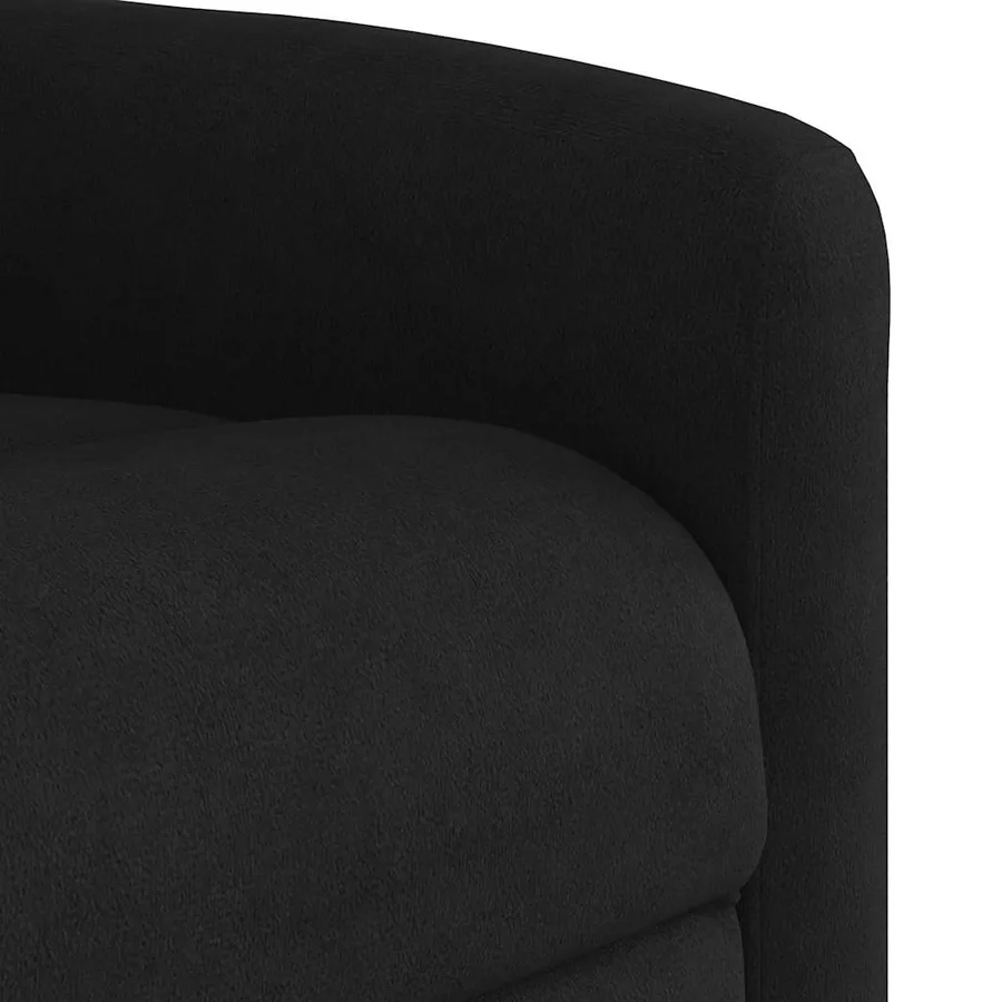 Fauteuil inclinable de massage électrique noir tissu microfibre - 12