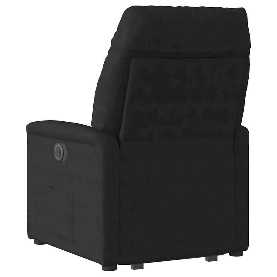 Fauteuil inclinable de massage électrique noir tissu microfibre - 7