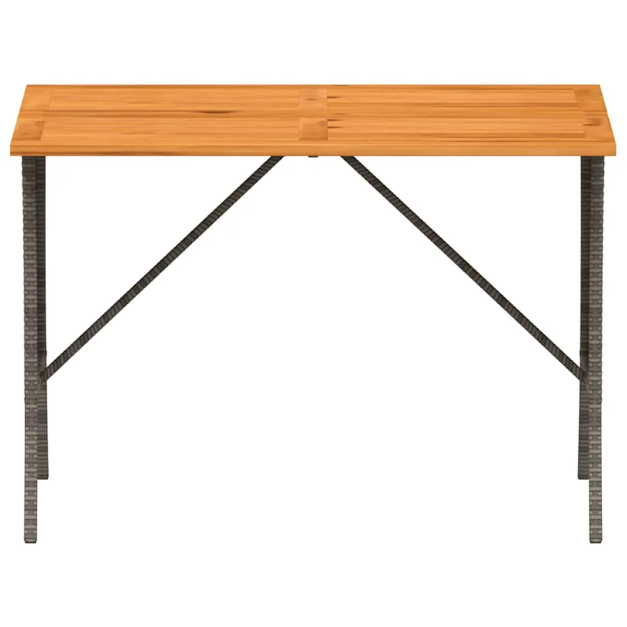 Table de jardin avec dessus en bois d'acacia gris 105x75x72 cm - 5