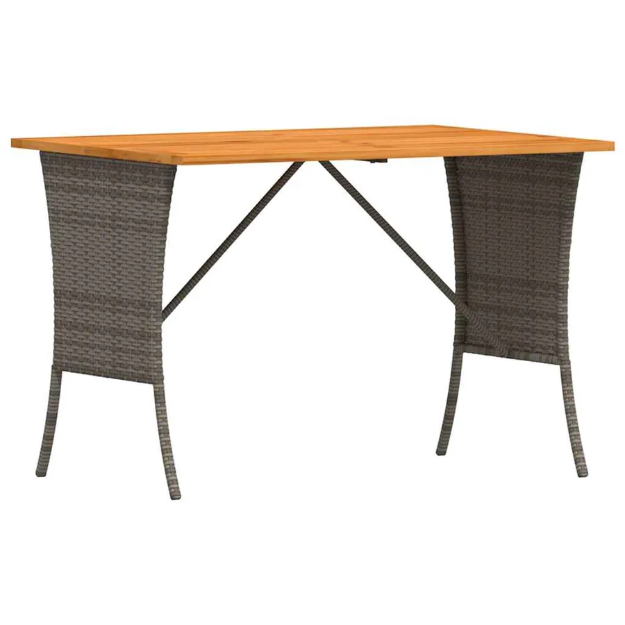 Table de jardin avec dessus en bois d'acacia gris 105x75x72 cm - 7