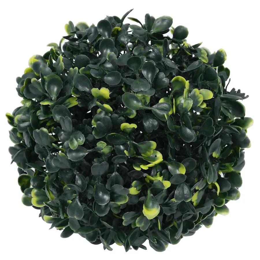 Boules de buis artificielles avec lumières LED 4 pcs vert 12 cm - 2
