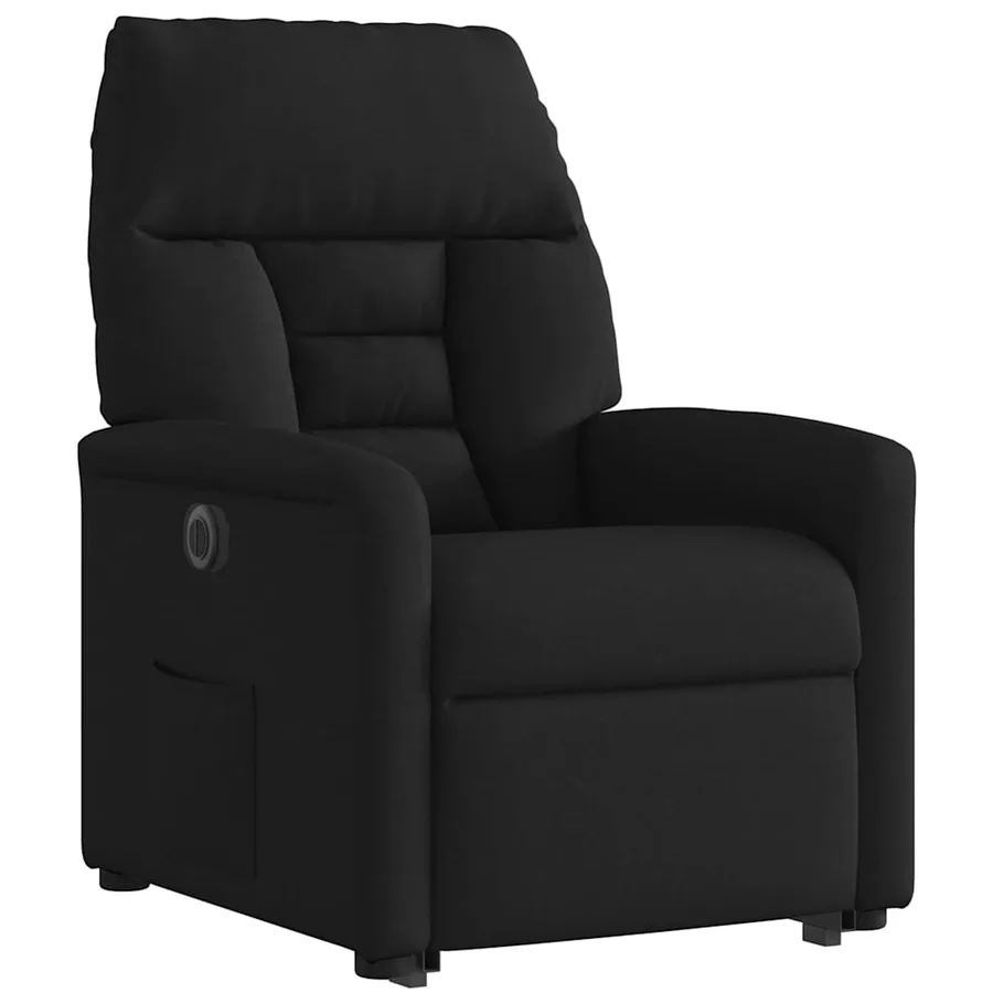 Fauteuil inclinable électrique noir tissu - 4