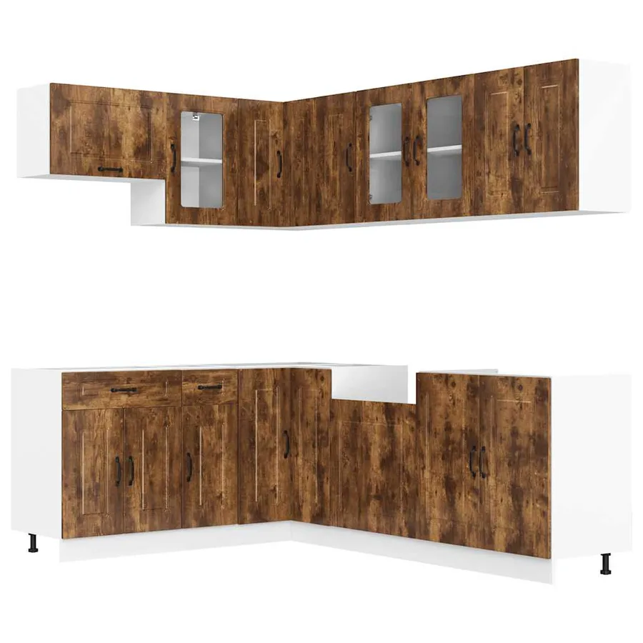 Ensemble d'armoires de cuisine 11 pcs Kalmar bois d'ingénierie - 2