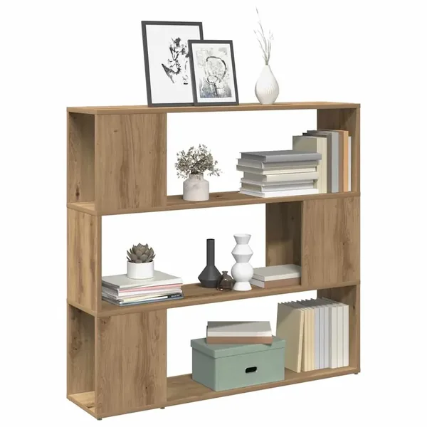 Bibliothèque/Séparateur de pièce chêne artisanal 100x24x94 cm