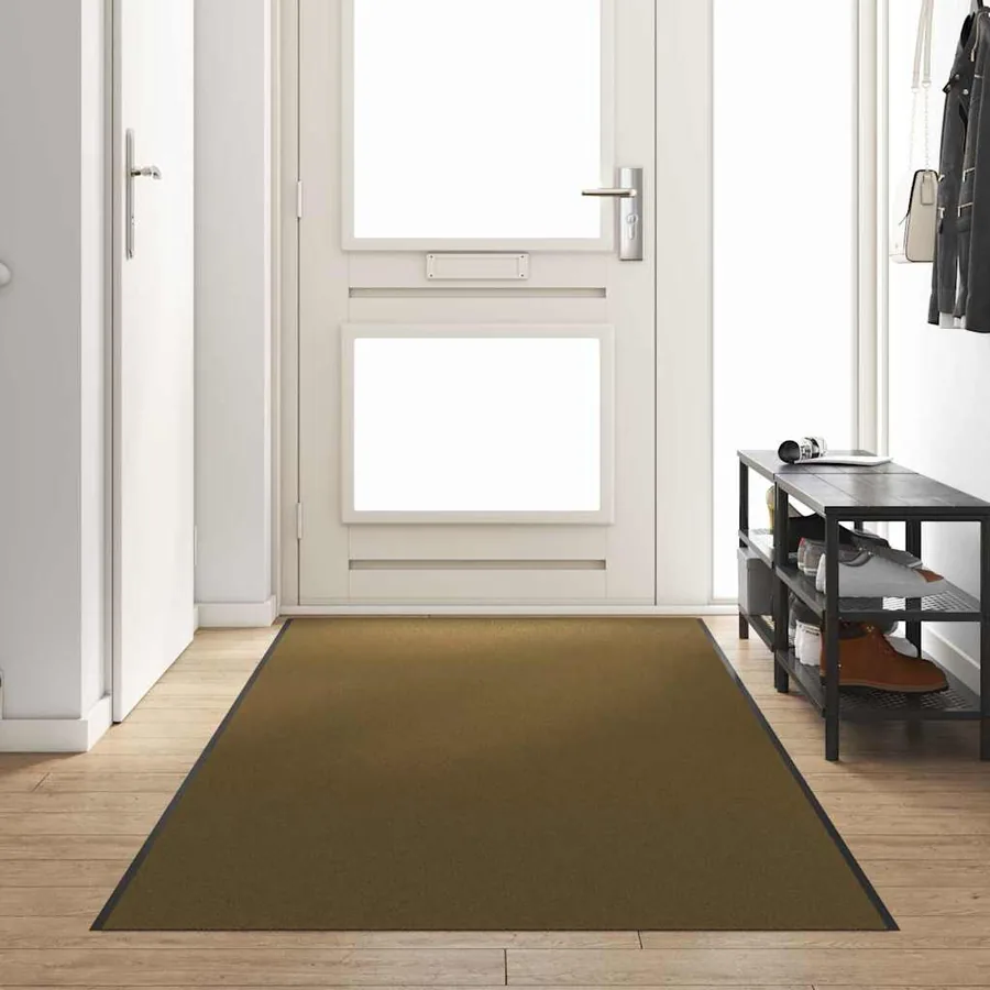 Tapis d'entrée Marron et Noir 120 x 400 cm 100% Polyamide