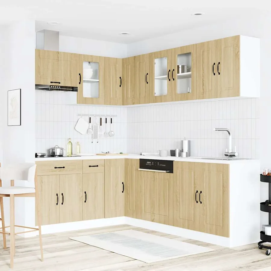 Ensemble d'armoires de cuisine 11 pcs Kalmar bois d'ingénierie - 3