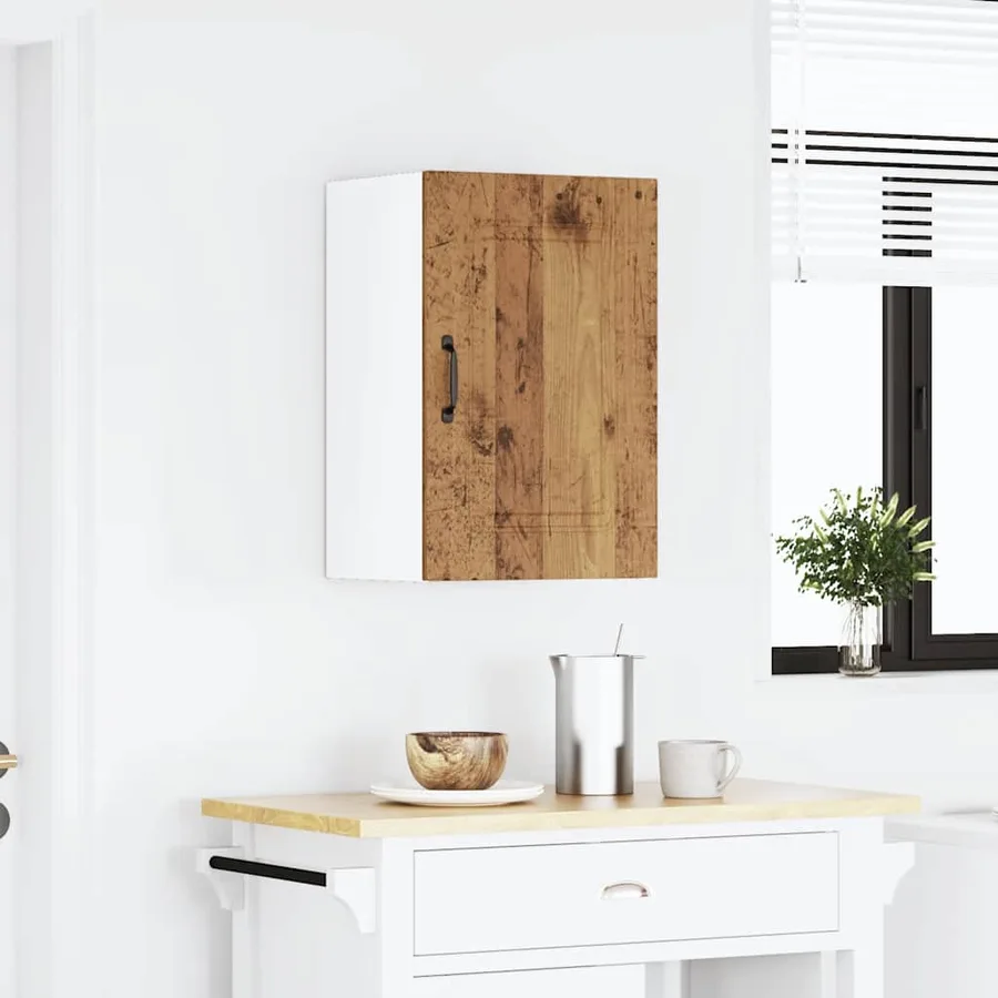 Armoire murale de cuisine Kalmar vieux bois bois d'ingénierie - 3
