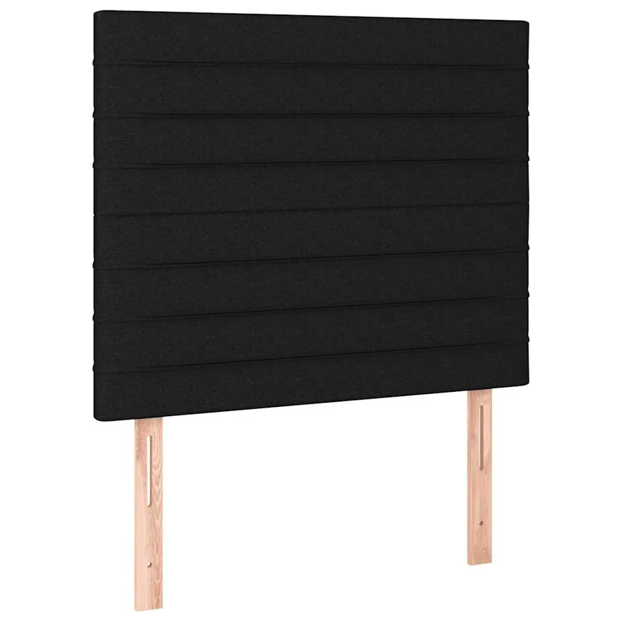 Sommier à lattes de lit avec matelas Noir 100x200 cm Tissu - 6