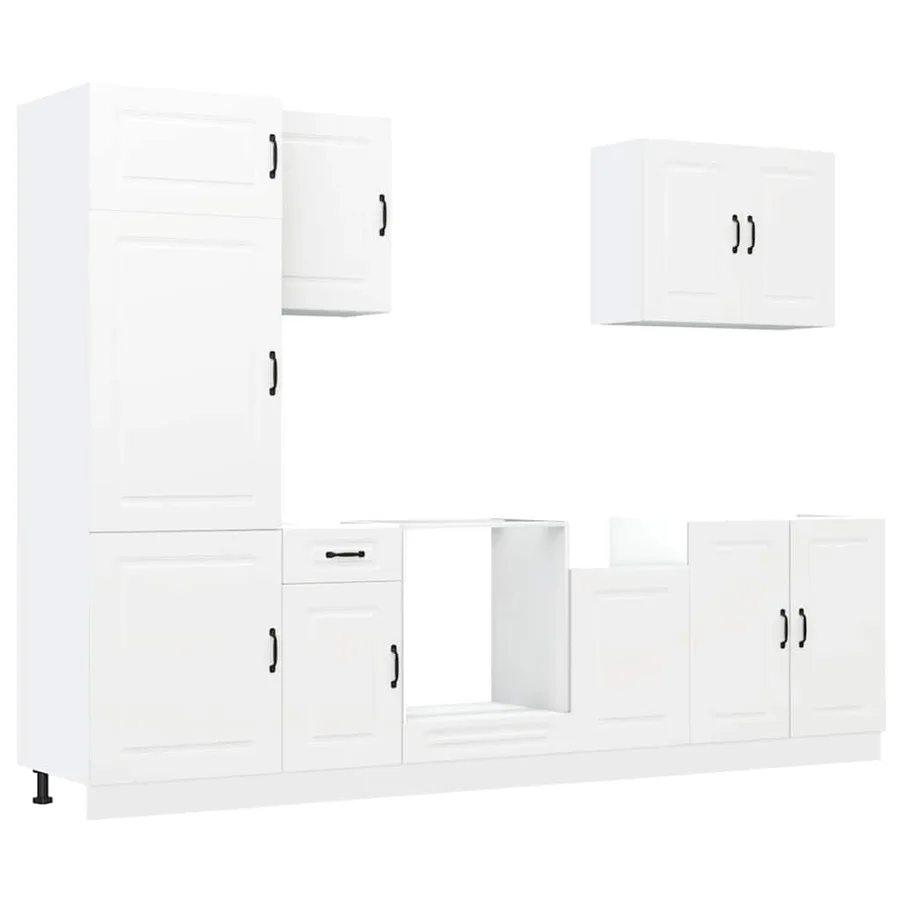 Ensemble d'armoires cuisine 7pcs Kalmar blanc bois d'ingénierie - 2