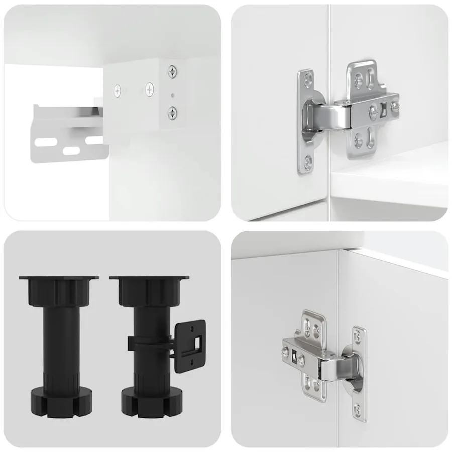 Ensemble d'armoires cuisine 7pcs Kalmar blanc bois d'ingénierie - 7