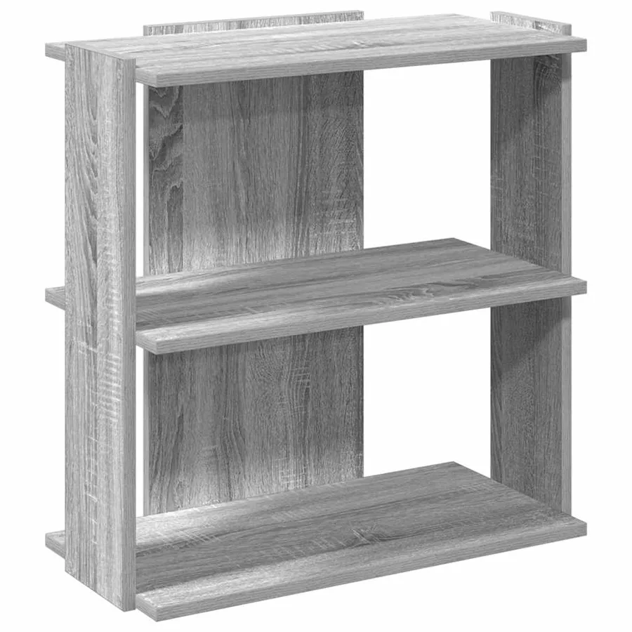 Bibliothèque 3 niveaux sonoma gris 60x30x60cm bois d'ingénierie - 2