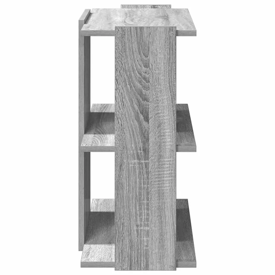 Bibliothèque 3 niveaux sonoma gris 60x30x60cm bois d'ingénierie - 5