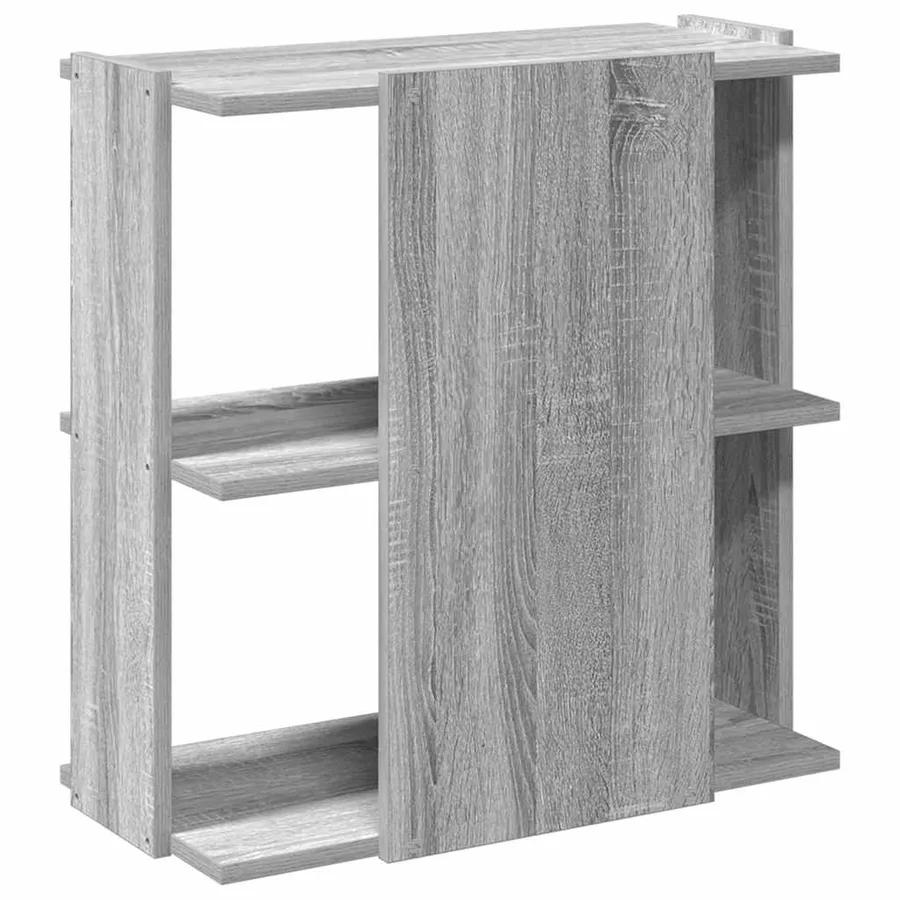 Bibliothèque 3 niveaux sonoma gris 60x30x60cm bois d'ingénierie - 6