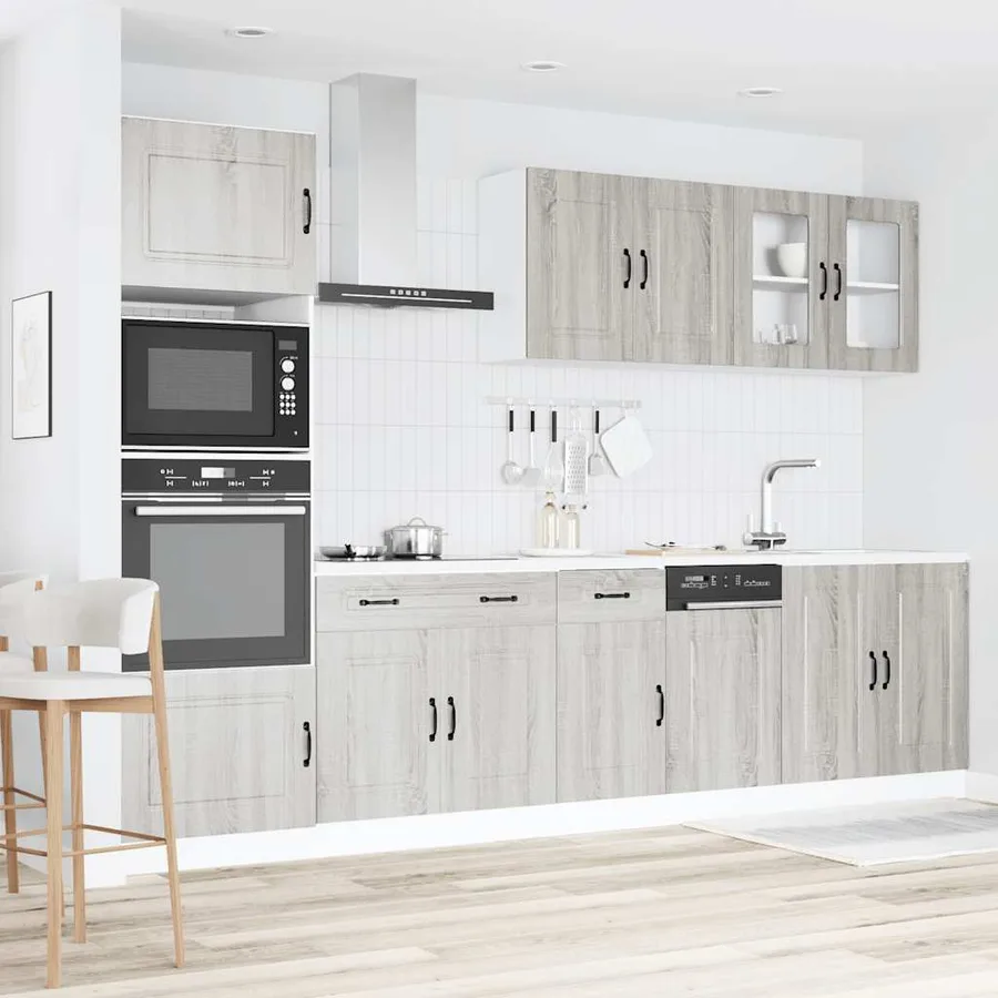Ensemble d'armoires de cuisine 7 pcs Kalmar bois d'ingénierie - 3