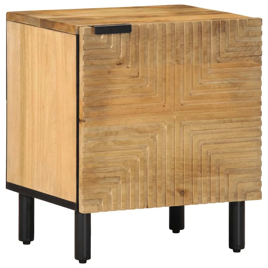 Tables de chevet 2 pcs 40x33x46 cm bois de manguier solide - 3