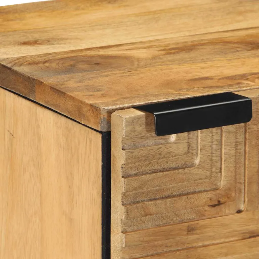 Tables de chevet 2 pcs 40x33x46 cm bois de manguier solide - 7