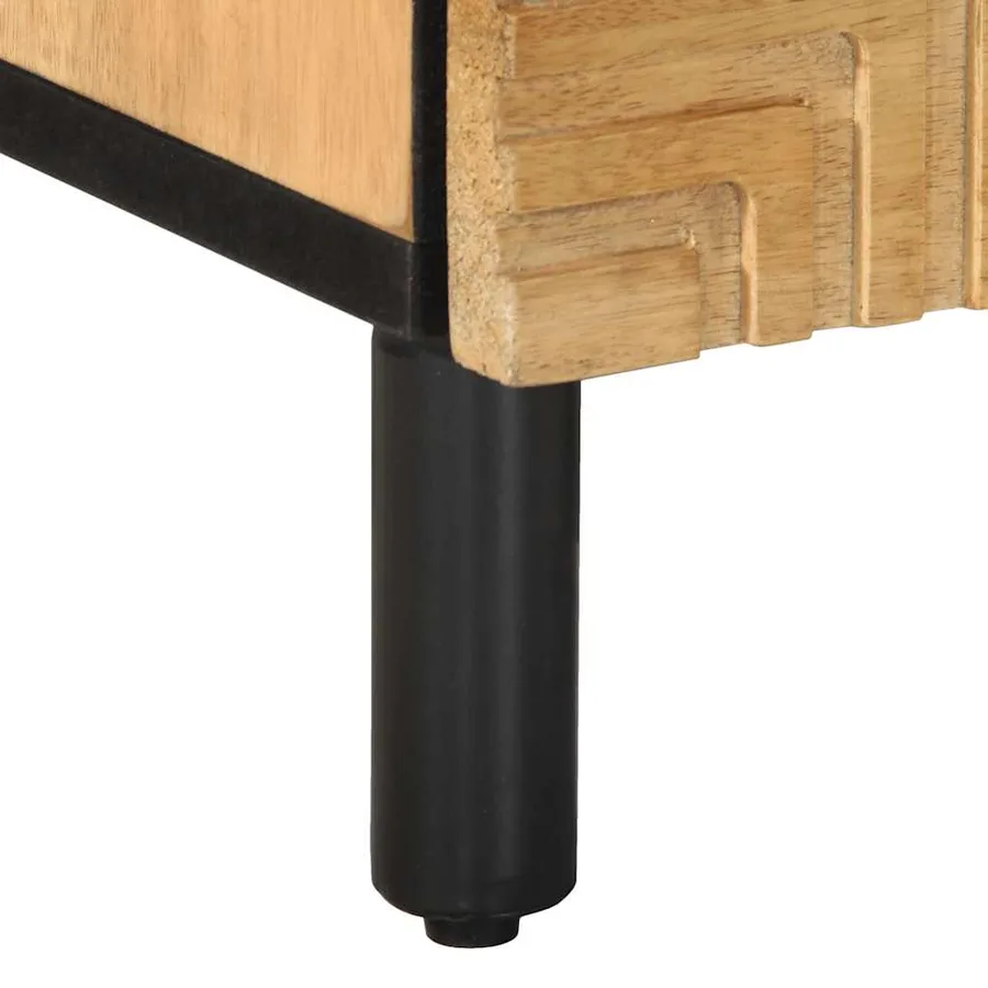 Tables de chevet 2 pcs 40x33x46 cm bois de manguier solide - 8