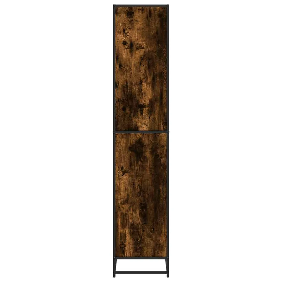 Bibliothèque chêne fumé 80,5x35x170,5 cm bois d'ingénierie - 5