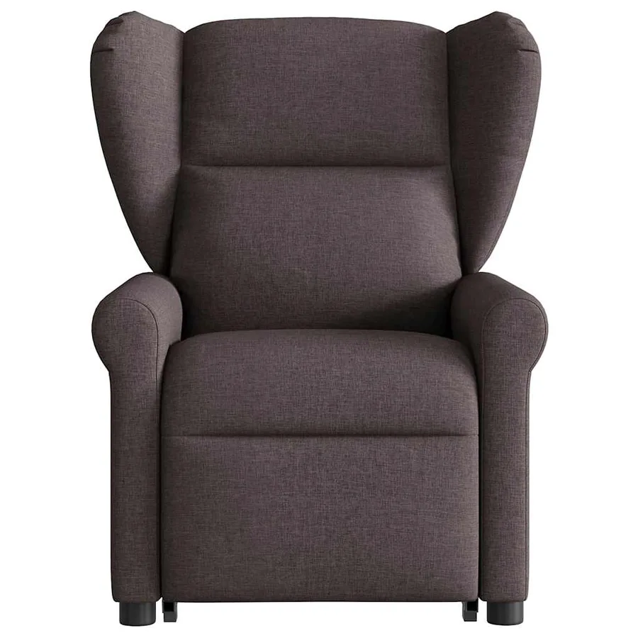 Fauteuil inclinable de massage électrique Marron foncé Tissu - 4