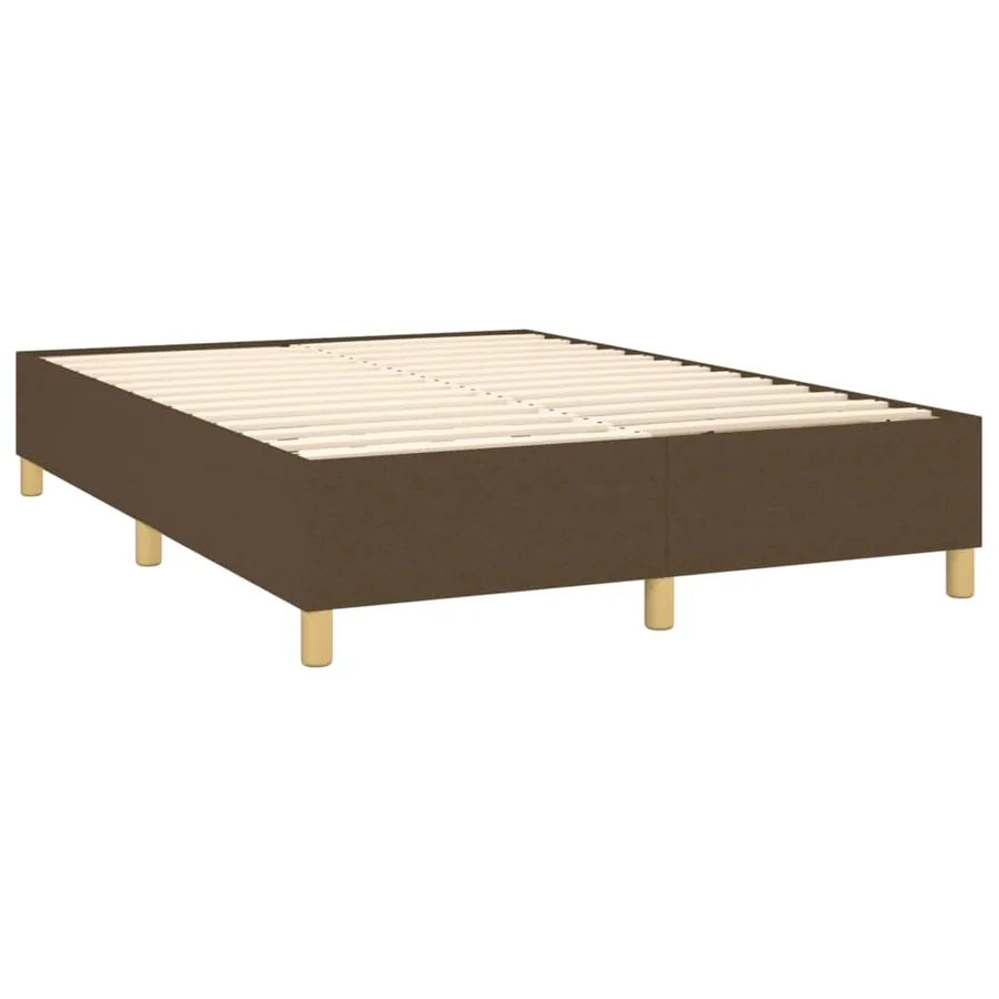 Sommier à lattes de lit avec matelas Marron foncé 140x190 cm - 4