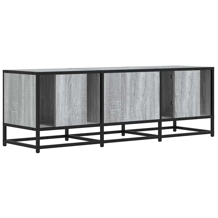 Meuble TV sonoma gris 120x35x41 cm bois d'ingénierie et métal - 6