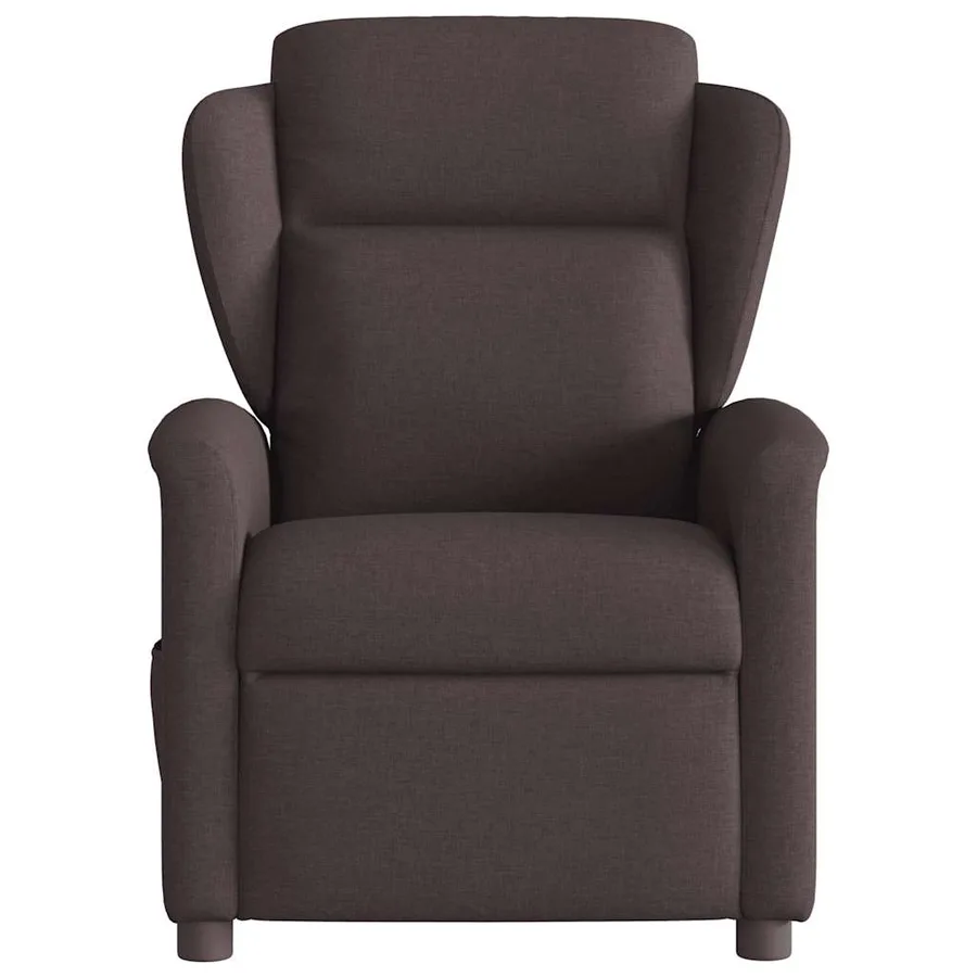 Fauteuil de massage inclinable Marron foncé Tissu - 3