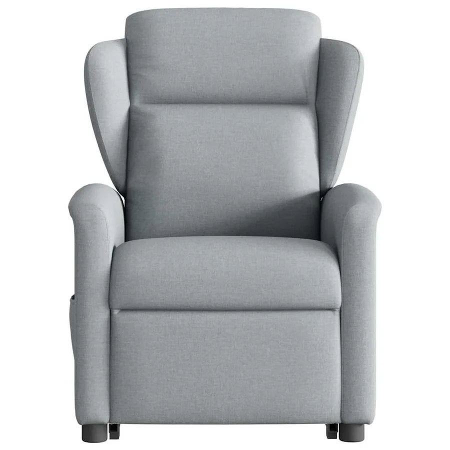 Fauteuil inclinable de massage électrique Gris clair Tissu - 5