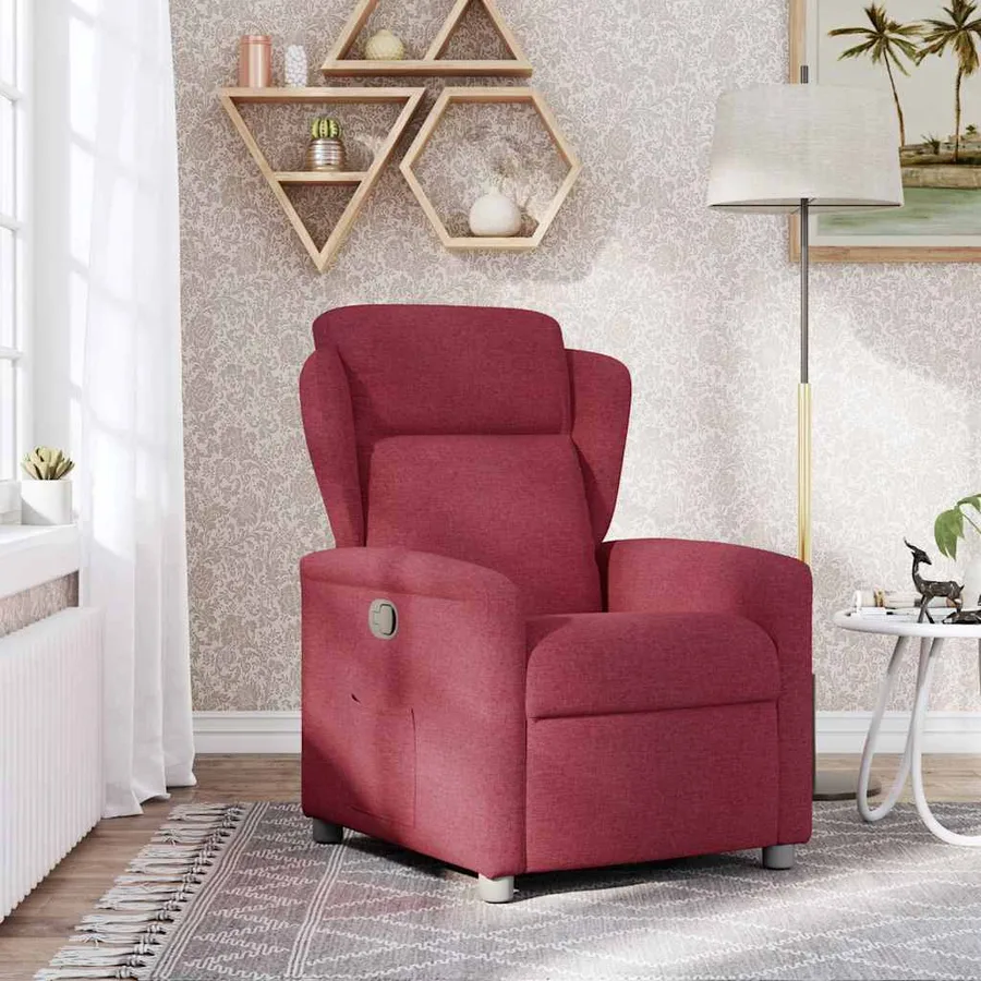 Fauteuil inclinable Rouge bordeaux Tissu - 2
