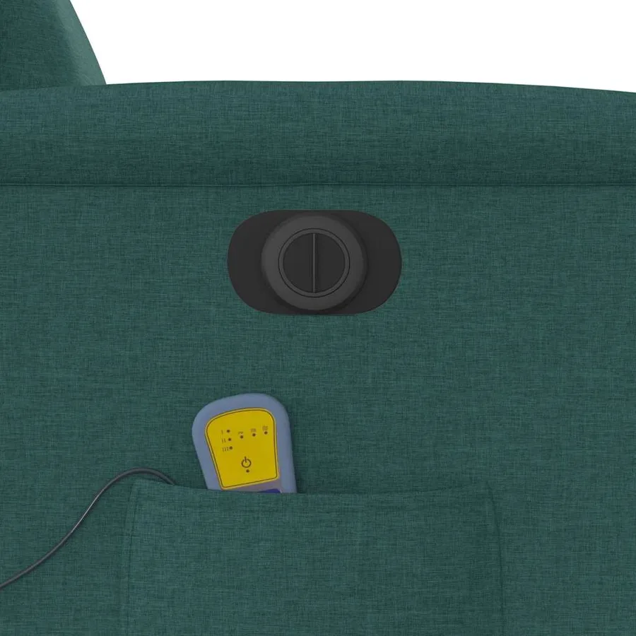 Fauteuil de massage inclinable électrique Vert foncé Tissu - 12
