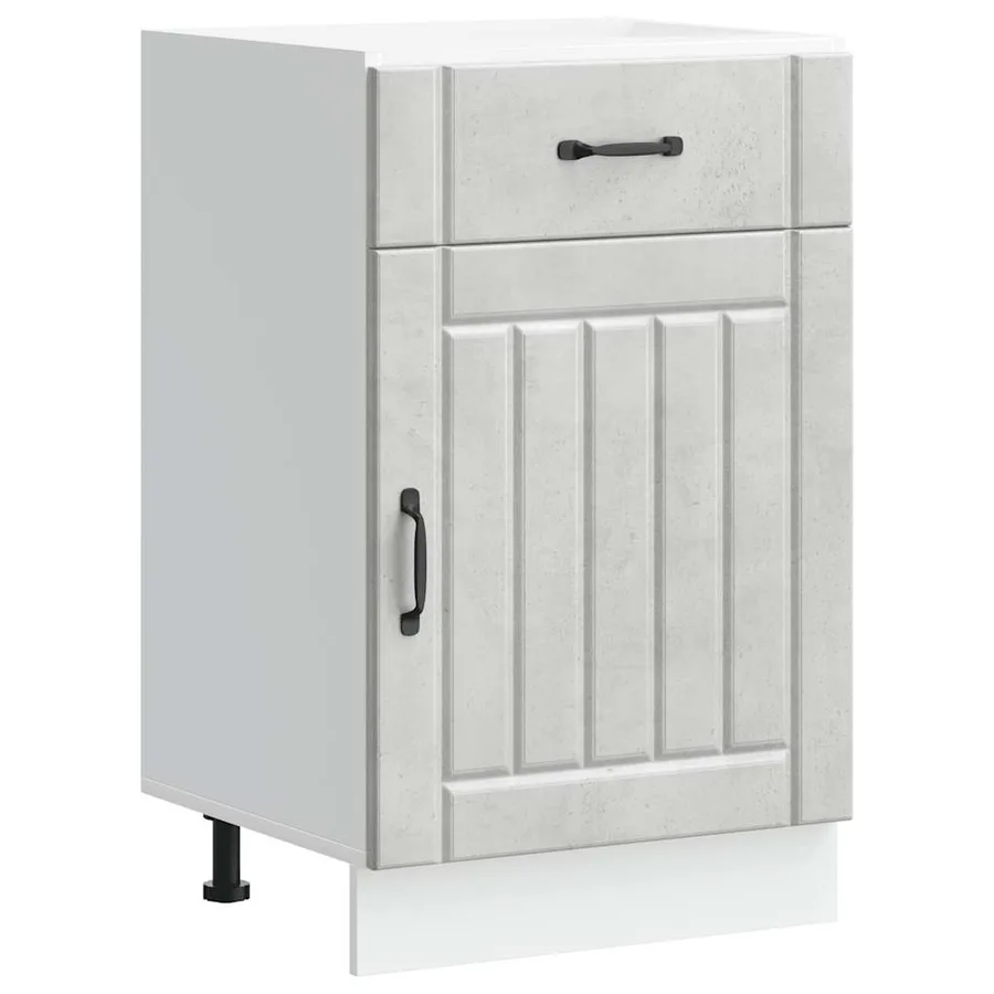 Armoire de cuisine Lucca gris béton bois ingénierie - 2
