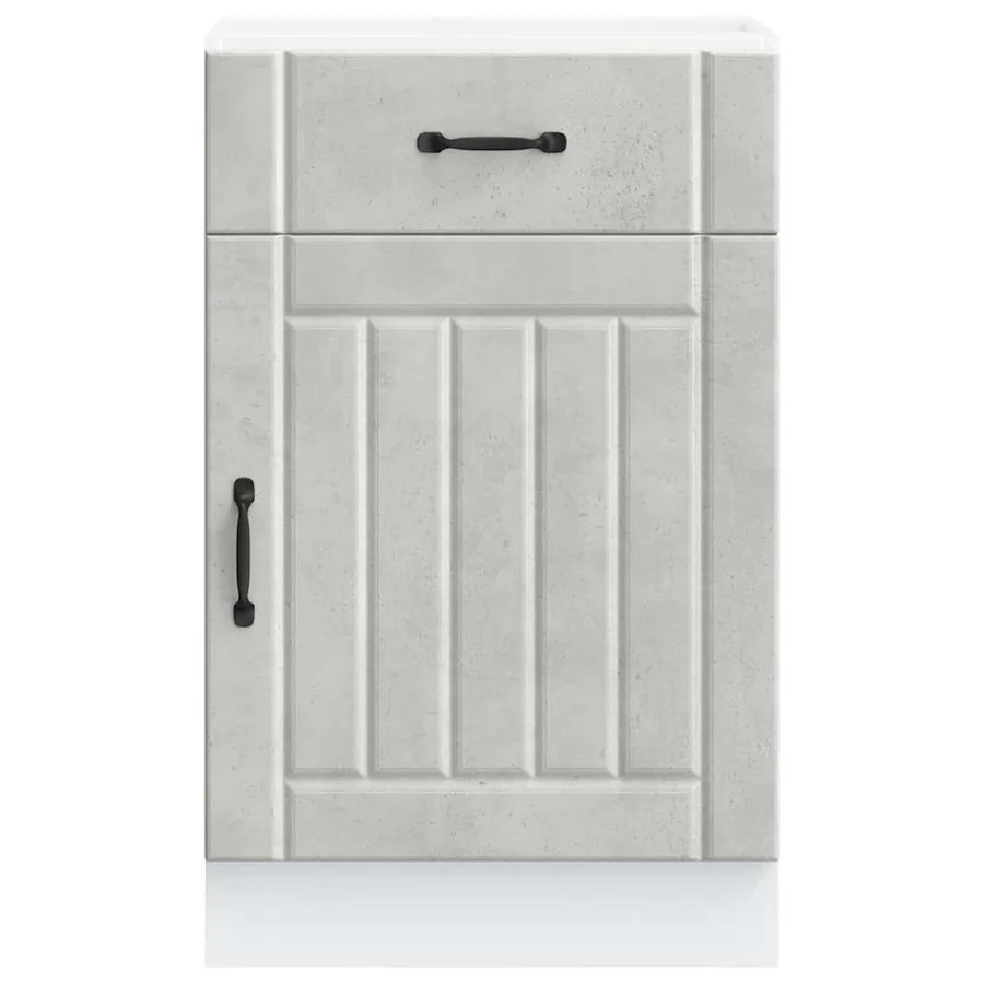 Armoire de cuisine Lucca gris béton bois ingénierie - 4