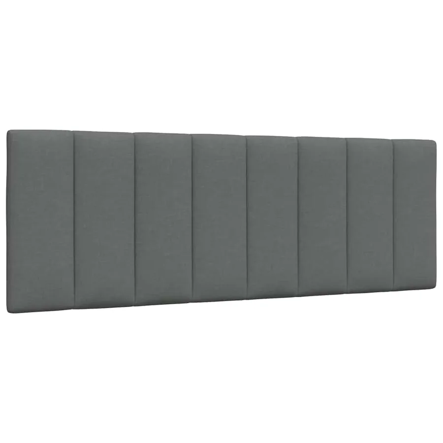 Coussin de tête de lit Hanko gris foncé 140 cm tissu