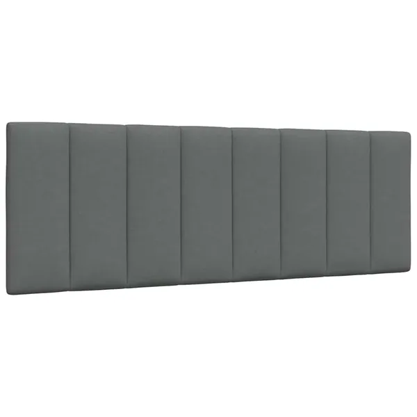 Coussin de tête de lit Hanko gris foncé 140 cm tissu