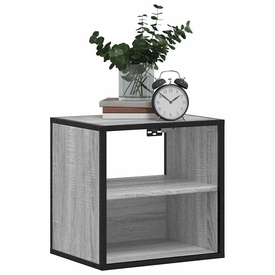 Table de chevet murale sonoma gris 40x31x39,5 cm - 4