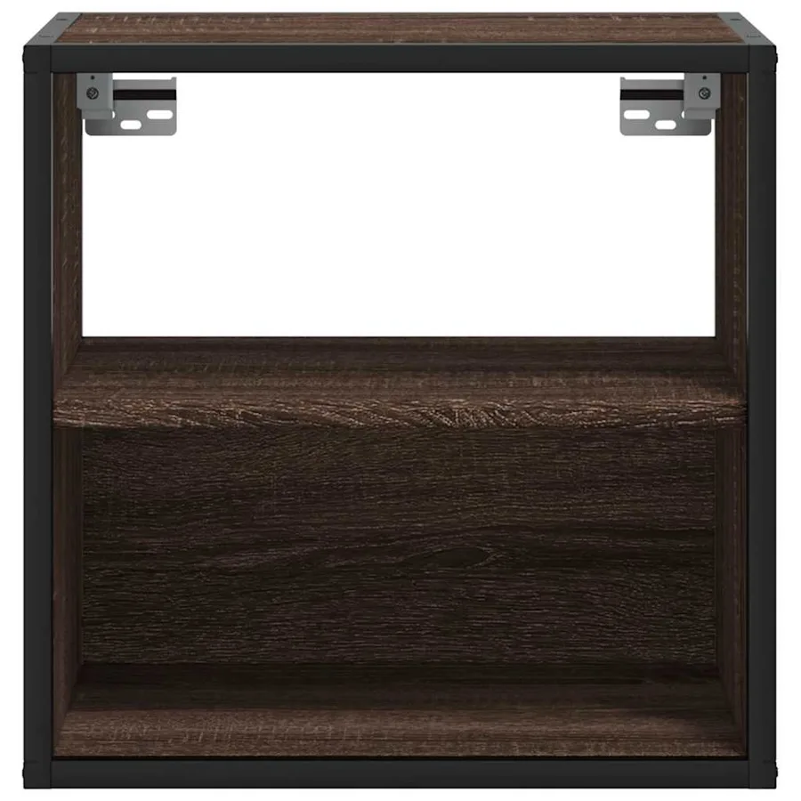 Table de chevet murale chêne marron 40x31x39,5 cm - 5