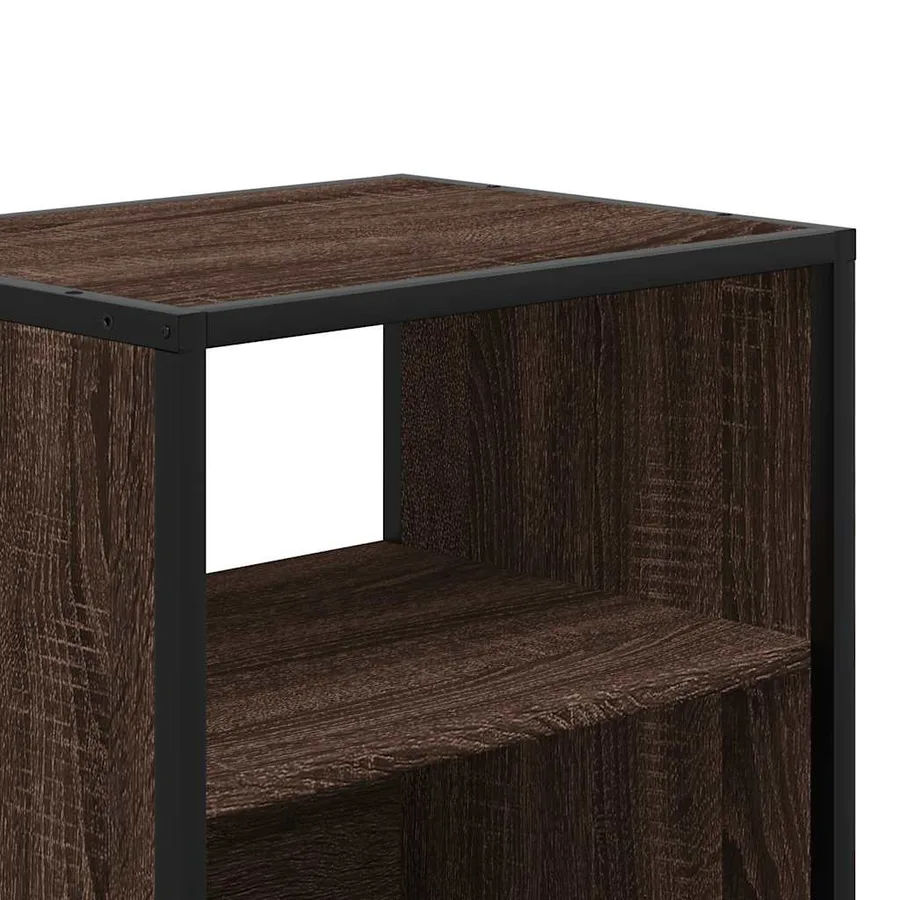 Table de chevet murale chêne marron 40x31x39,5 cm - 9