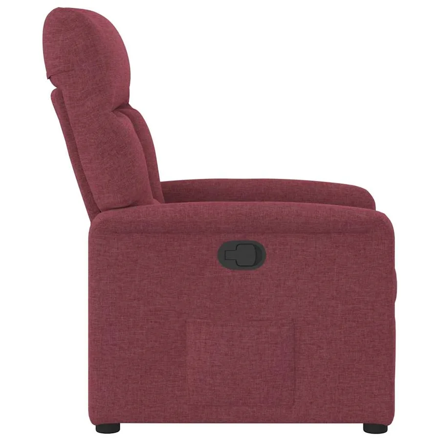 Fauteuil inclinable Rouge bordeaux Tissu - 4