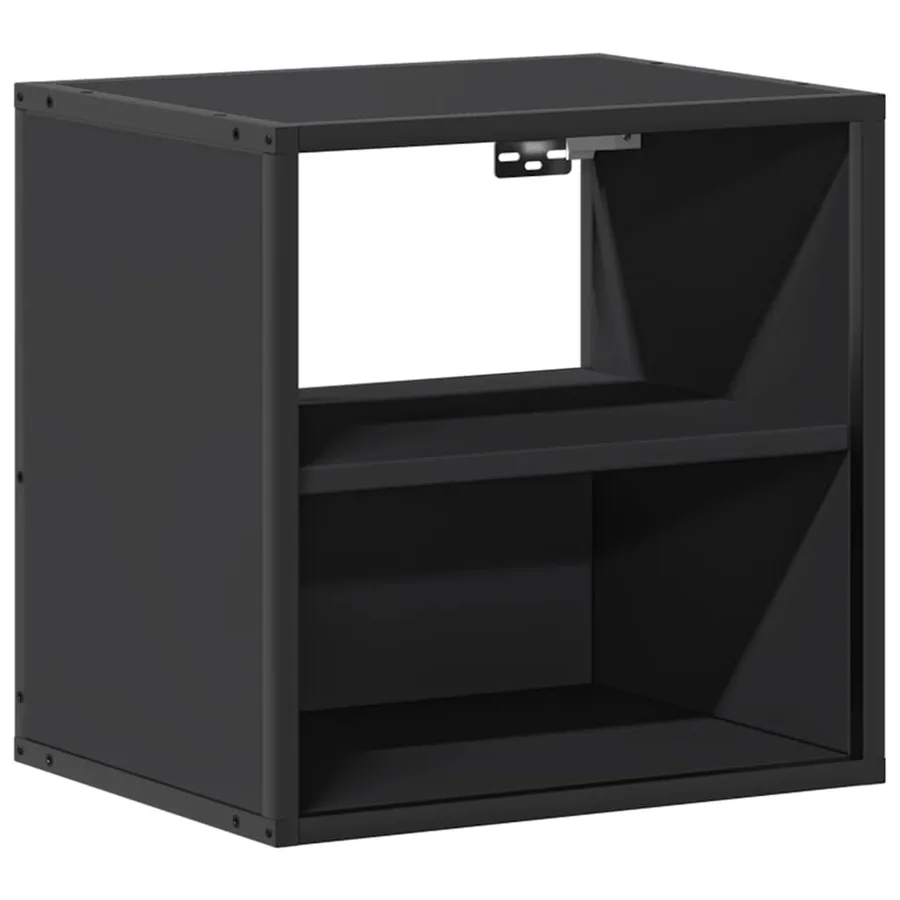 Table de chevet murale noir 40x31x39,5 cm - 6