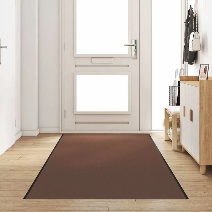 Tapis d'entrée Marron et Noir 120 x 350 cm 100% Polyamide