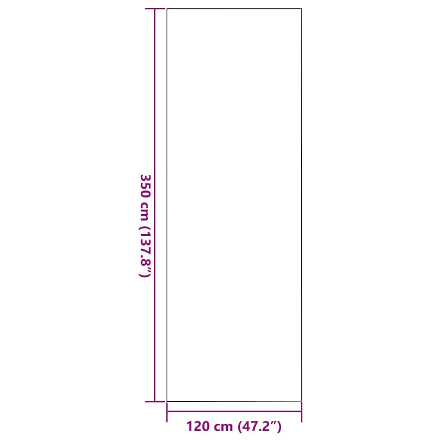 Tapis d'entrée Marron et Noir 120 x 350 cm 100% Polyamide - 7