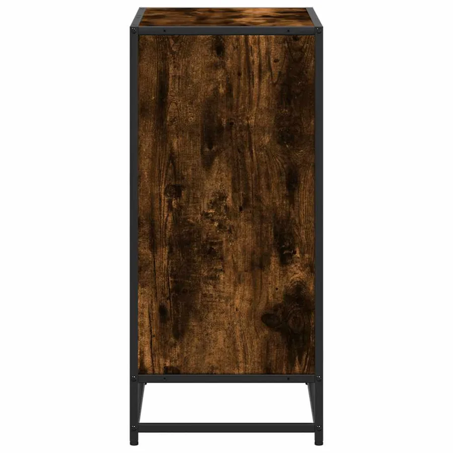 Bibliothèque chêne fumé 60x35x76 cm bois d'ingénierie - 5