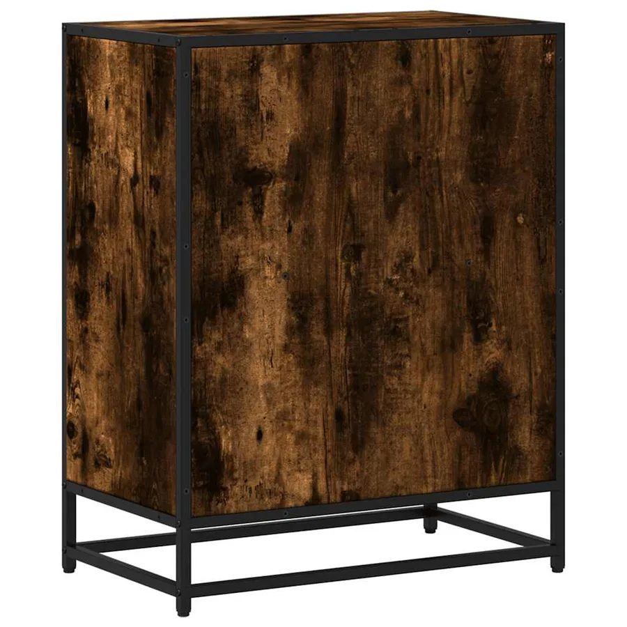 Bibliothèque chêne fumé 60x35x76 cm bois d'ingénierie - 6