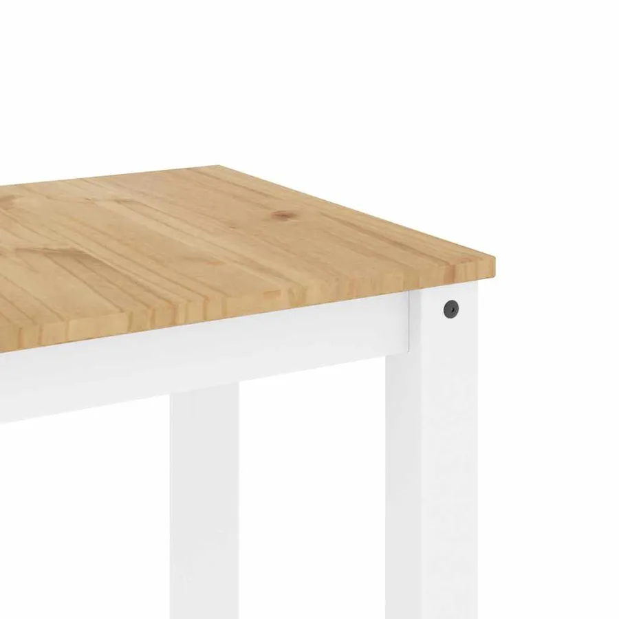 Ensemble à manger PANAMA 3 pcs blanc bois de pin massif - 10