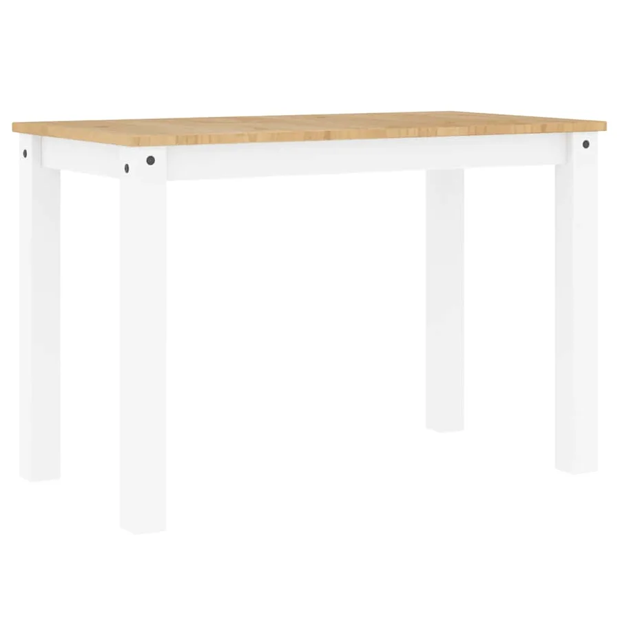 Ensemble à manger PANAMA 3 pcs blanc bois de pin massif - 4