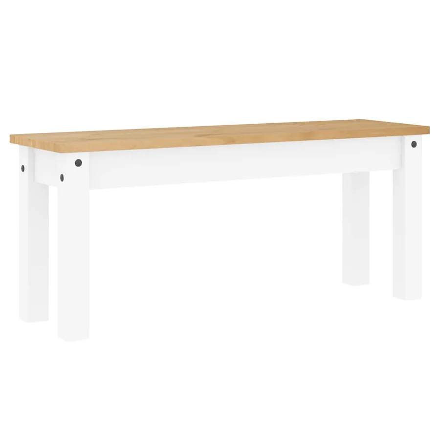 Ensemble à manger PANAMA 3 pcs blanc bois de pin massif - 5