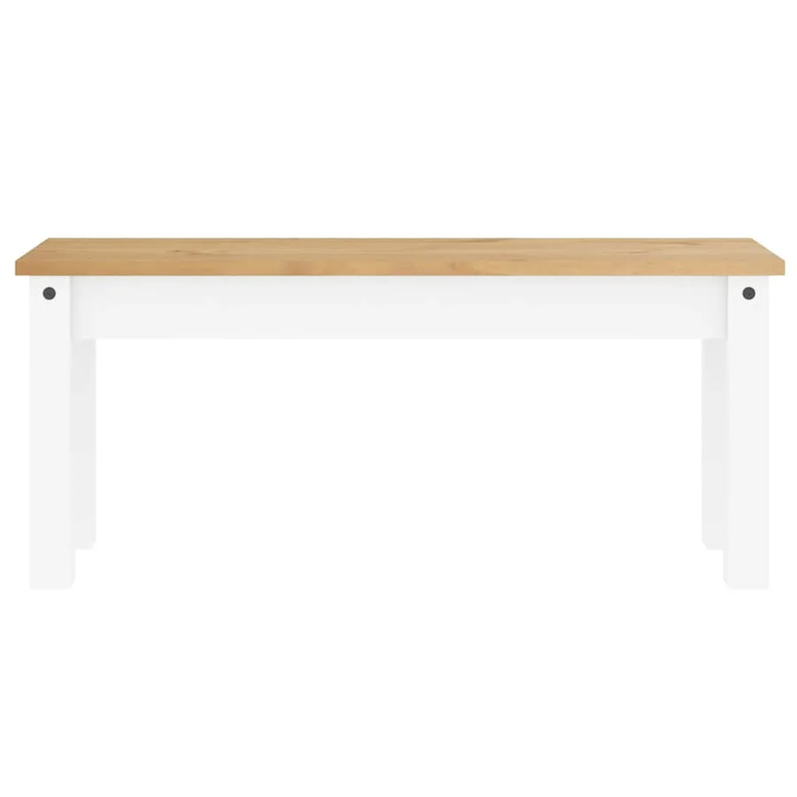 Ensemble à manger PANAMA 3 pcs blanc bois de pin massif - 8
